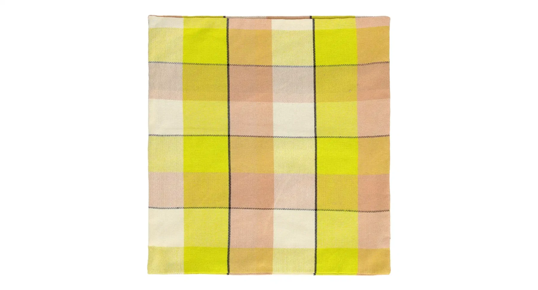 Yellow Gingham Cushion Covers