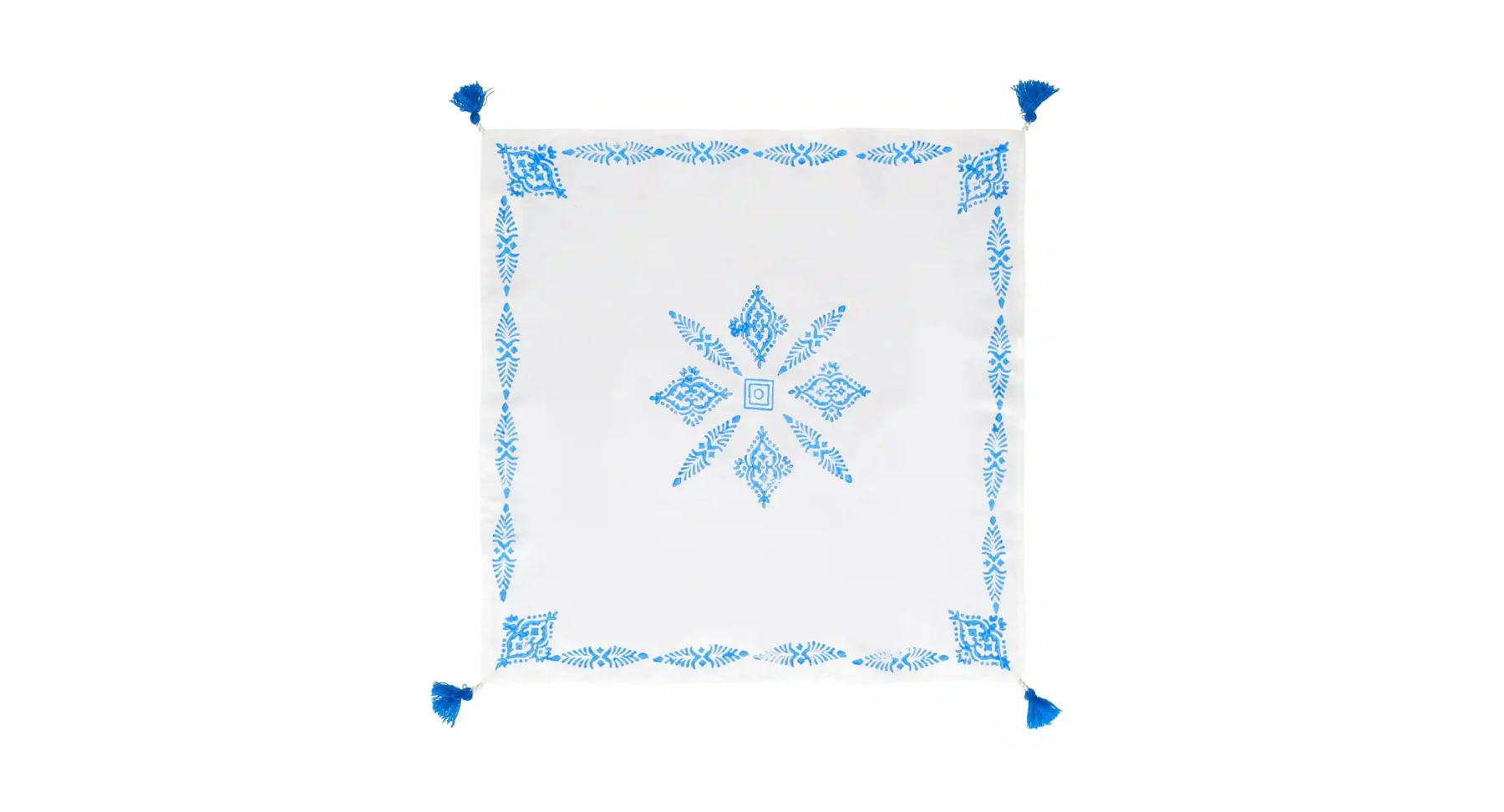 Blue and White Decorative Square