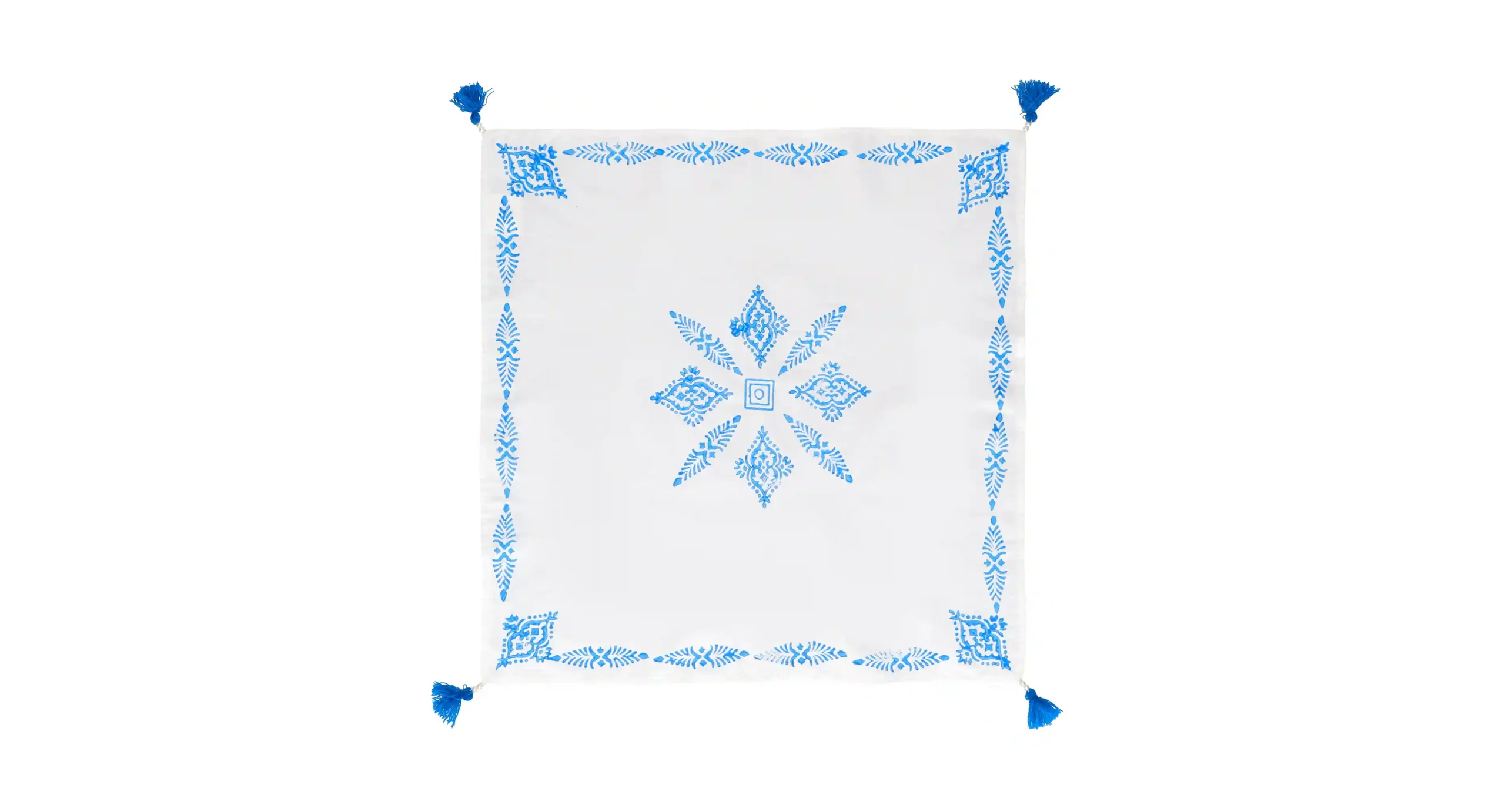 Blue and White Decorative Square