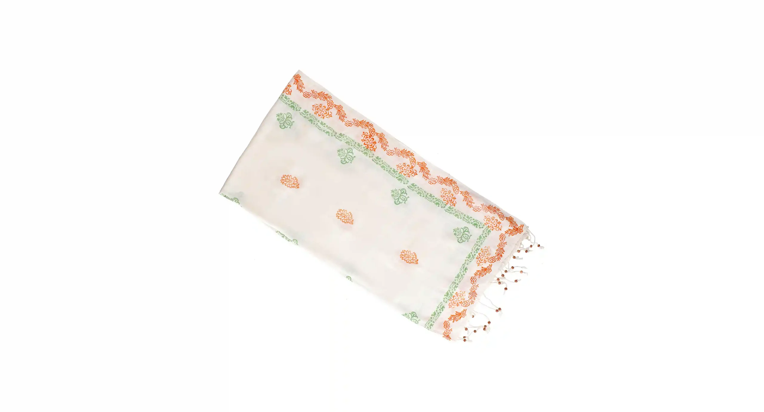 Beaded Floral Scarf