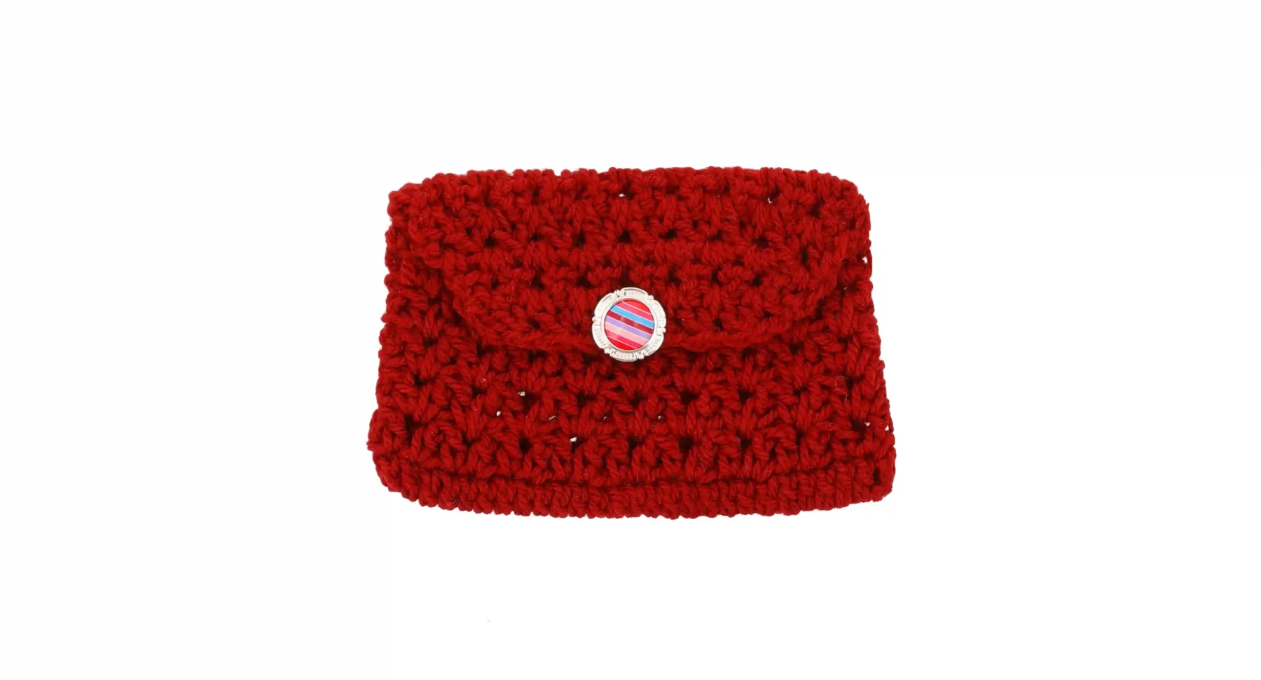 Ruby Red Crochet Purse