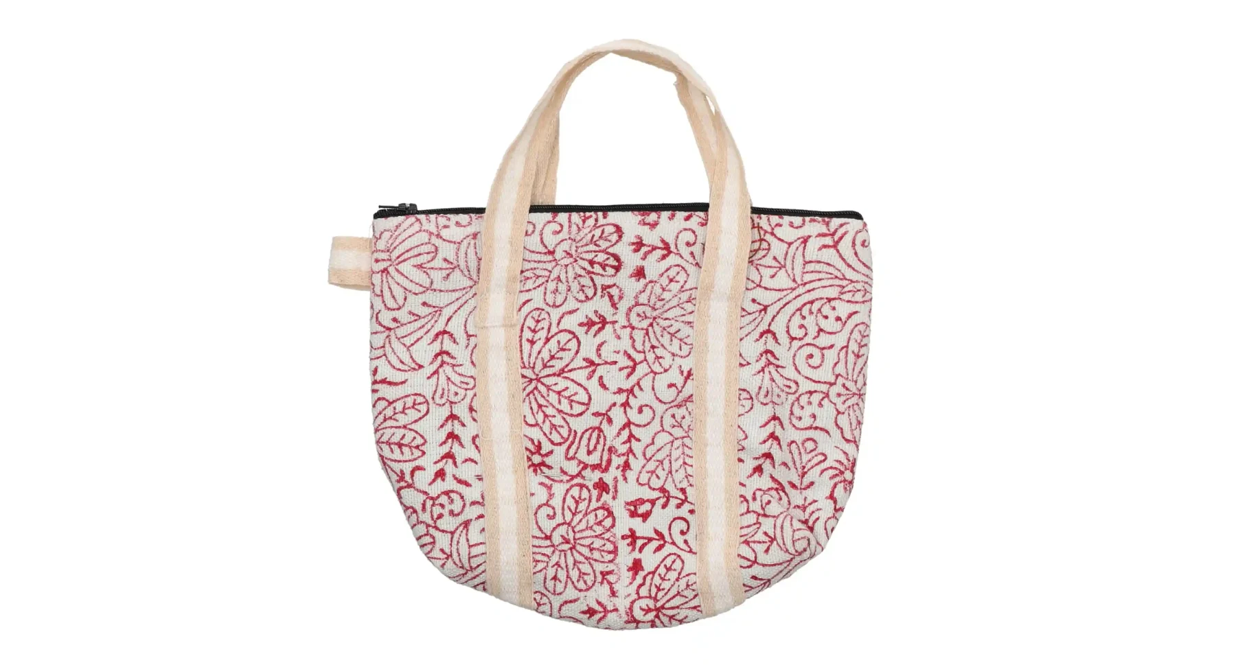 Floral Block Print Tote Bag