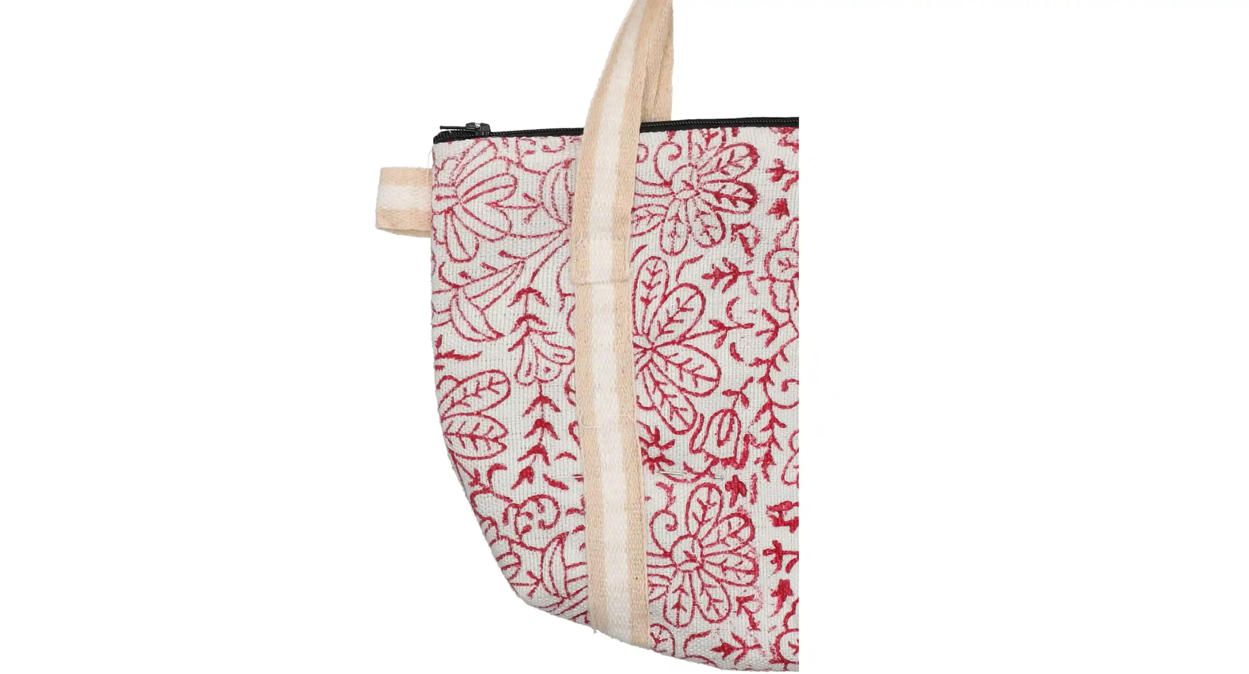Floral Block Print Tote Bag - Image 2