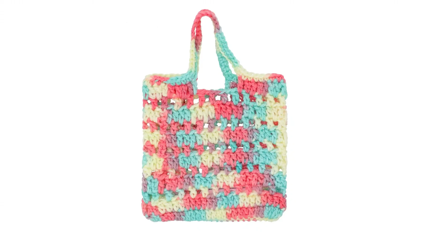 Rainbow Crochet Tote